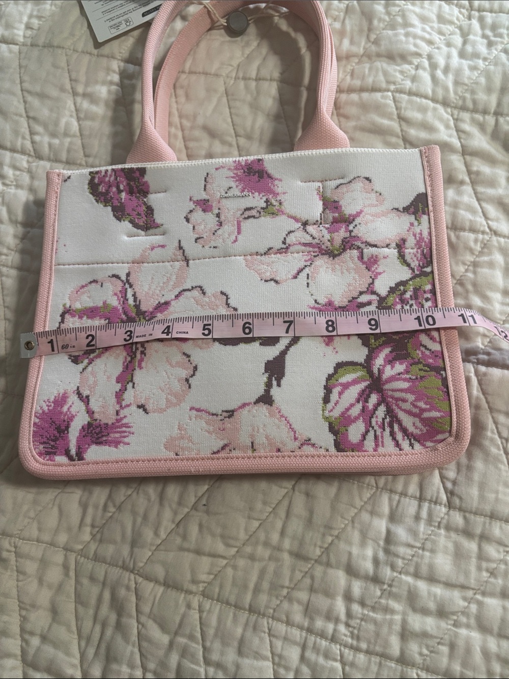 Zimmermann Pink Floral Mini Tote NWT - Picture 6 of 8